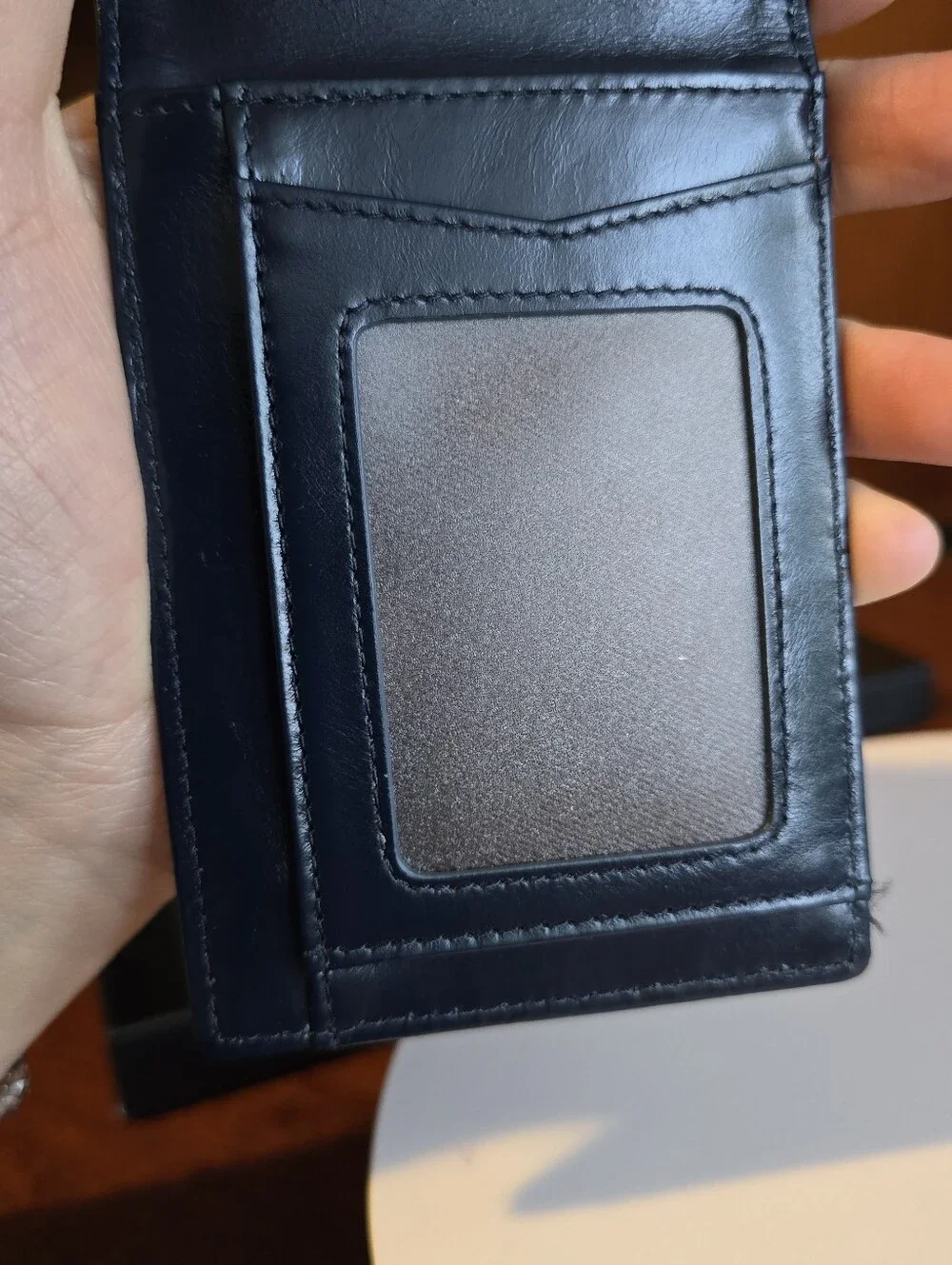 Dark Blue Genuine Leather Wallet | 11 Card Slots | Money Clip | Gift Box